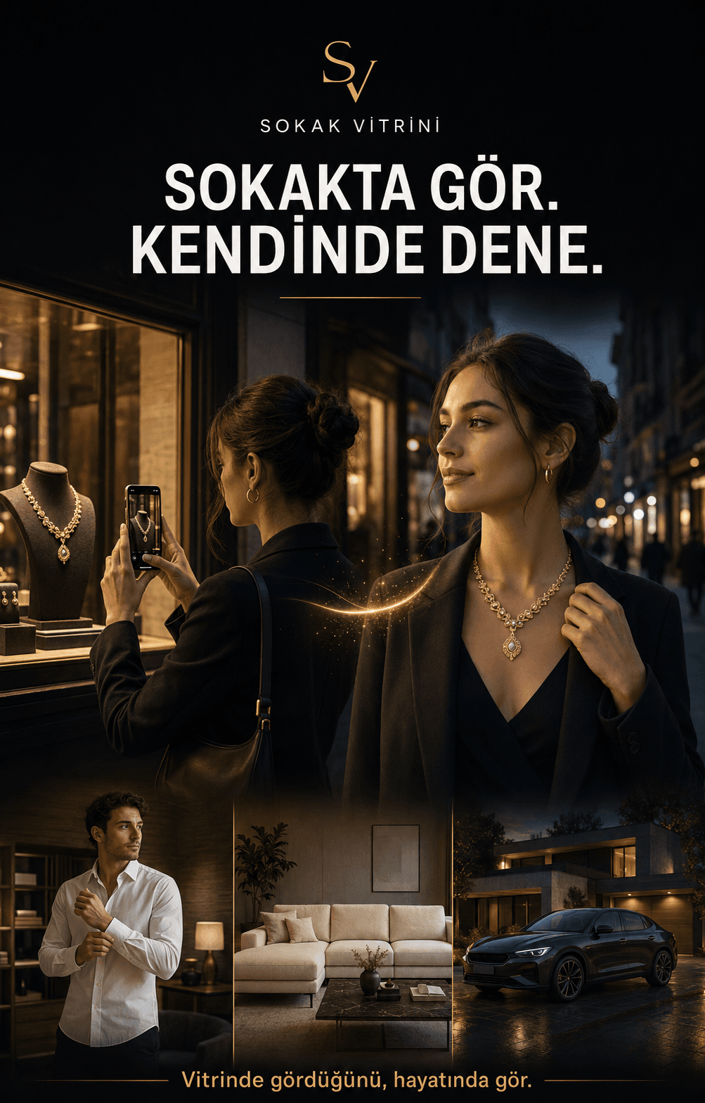 Sokakta görülen ürünleri kendi görünümünde deneme konsepti